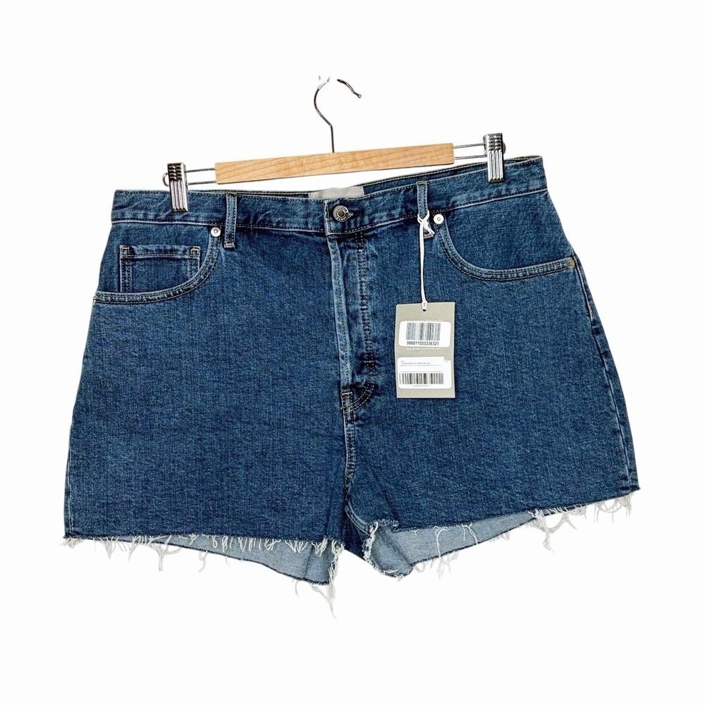 Everlane The Cheeky Shorts Womens 32 Rigid Cutoff Denim Jean High Rise Stretch